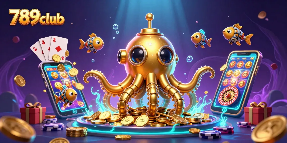 Experience thrilling games at 789club with a vibrant underwater 3D casino scene full of excitement.