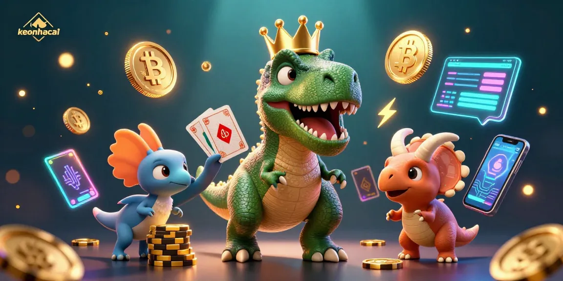 Engage with interactive keonhacai gaming in a vibrant 3D casino scene filled with iconic characters and elements.