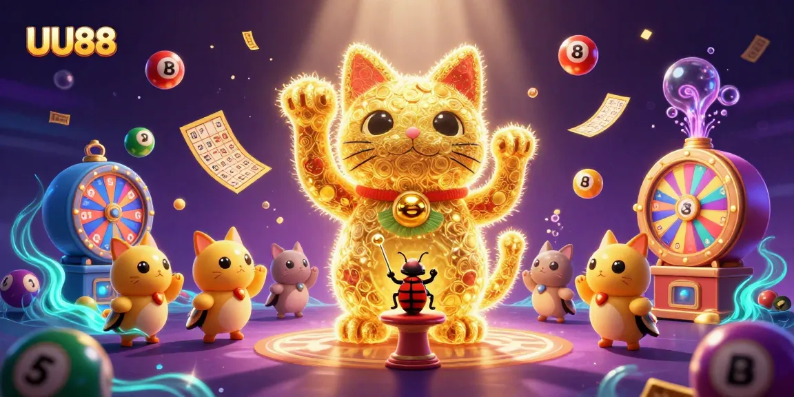 Experience thrilling wins with UU88's magical lucky cat at the casino filled with vibrant games.